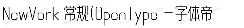 NewVork 常规(OpenType 字体转换